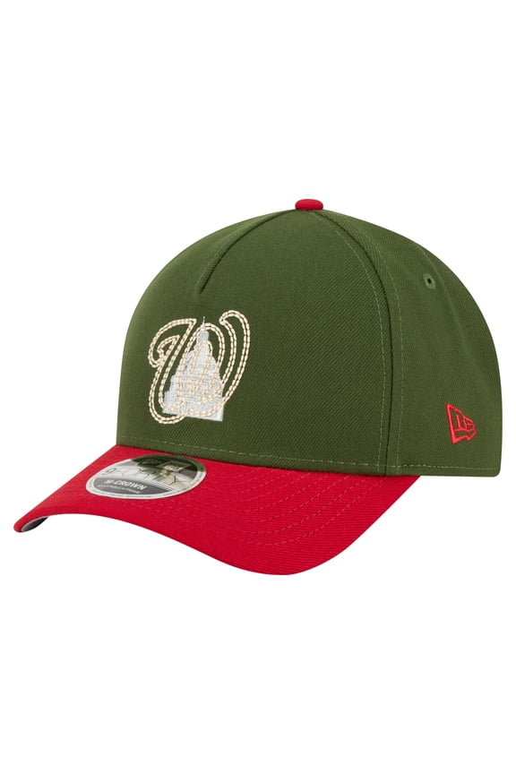 Men's-New Era Dark Green Washington Nationals City Feature 9FORTY A-Frame Adjustable Hat