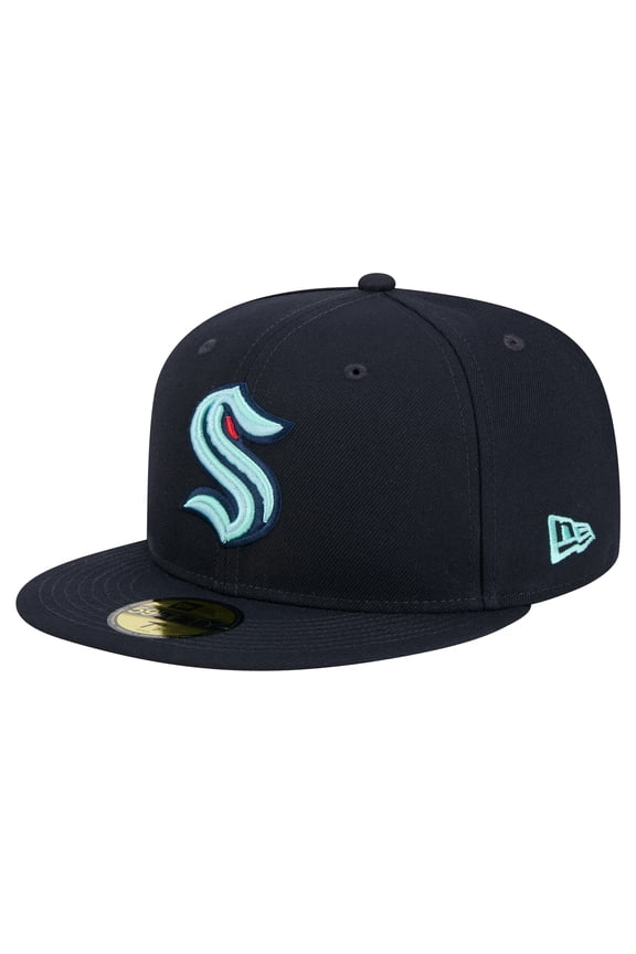 Men's New Era Navy Seattle Kraken Core 59FIFTY Fitted Hat