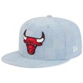 thumbnail image 1 of Men's New Era Denim Chicago Bulls Injection Denim Patchwork 9FIFTY Snapback Hat, 1 of 6