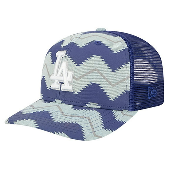 Men's New Era Denim/Royal Los Angeles Dodgers Aztec Denim 9SEVENTY Adjustable Hat