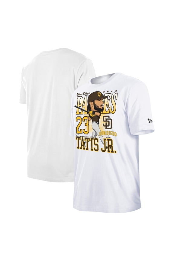 Men's New Era Fernando Tatis Jr. White San Diego Padres Caricature T-Shirt