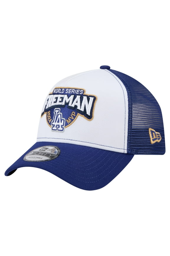 Men's New Era Freddie Freeman White Los Angeles Dodgers 2024 World Series MVP 9FORTY Adjustable Hat