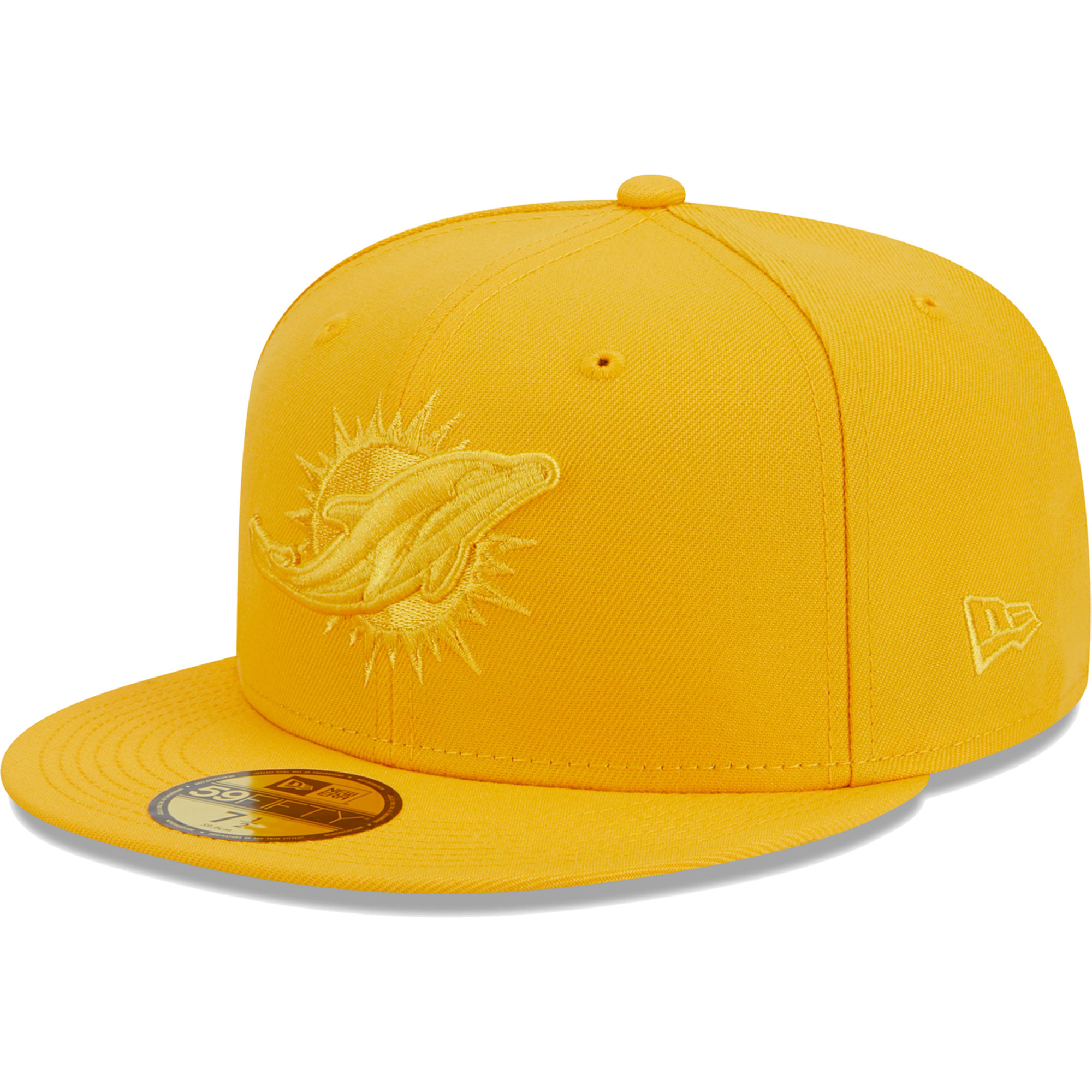 Men's New Era Gold Miami Dolphins Color Pack 59FIFTY Fitted Hat ...
