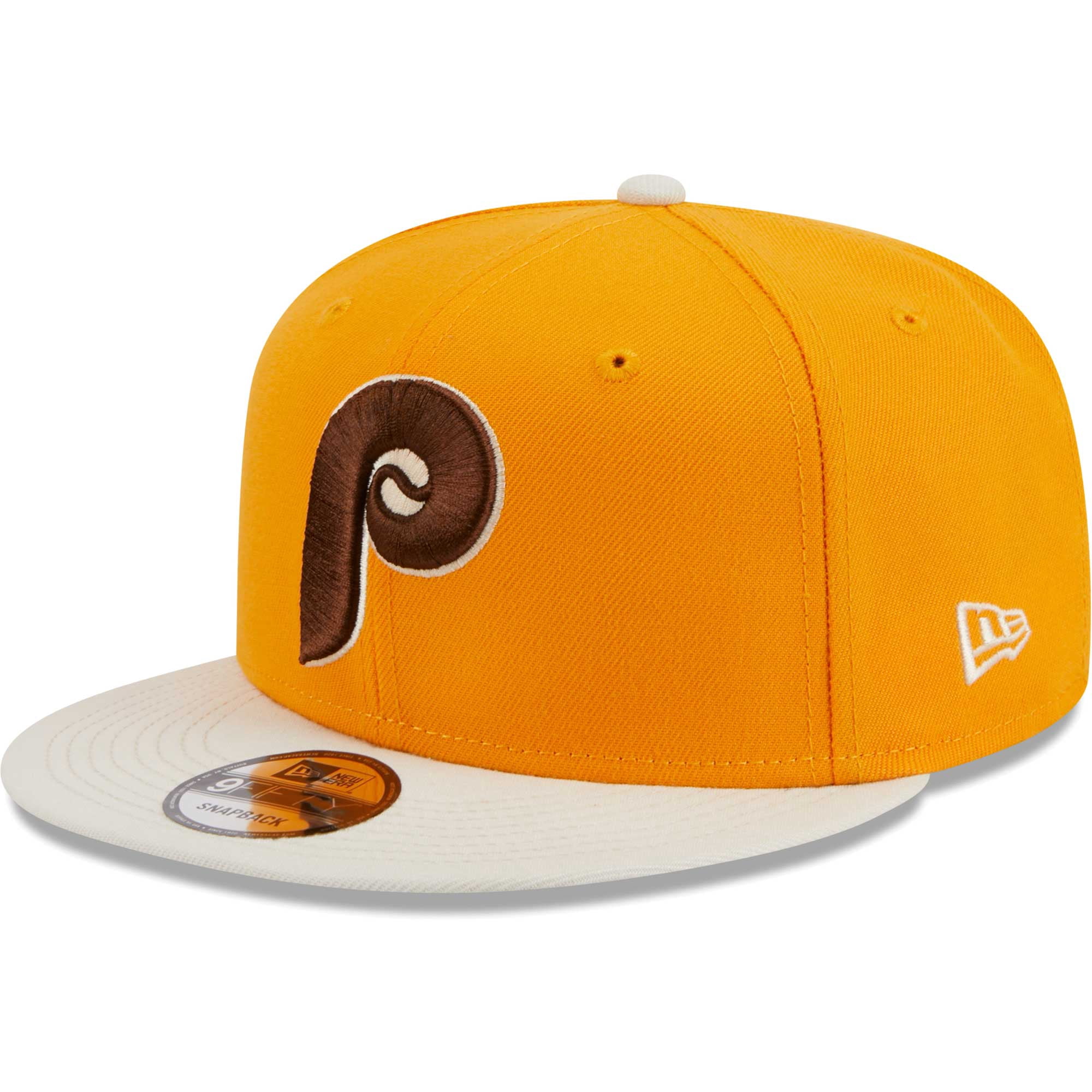 Men's New Era Gold Philadelphia Phillies Tiramisu 9FIFTY Snapback Hat ...