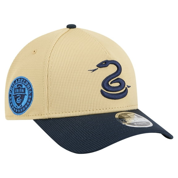 Men's New Era Gold Philadelphia Union 2025 Jersey Hook 9FORTY M-Crown Adjustable Hat
