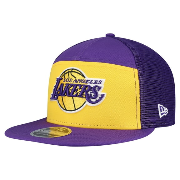 Men's New Era  Gold/Purple Los Angeles Lakers Outdoor Split Panel 9FIFTY Snapback Hat
