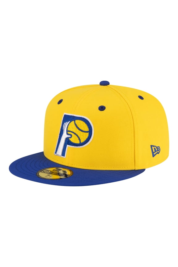 Men's New Era  Gold/Royal Indiana Pacers 80s Throwback 59FIFTY Fitted Hat