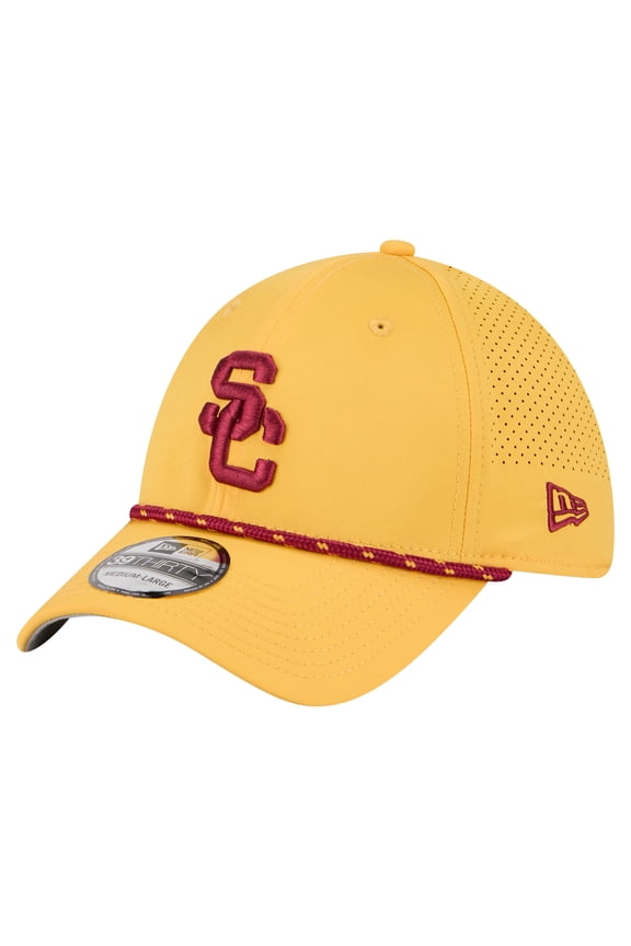 Men's New Era Gold USC Trojans Rope 39THIRTY Flex Hat