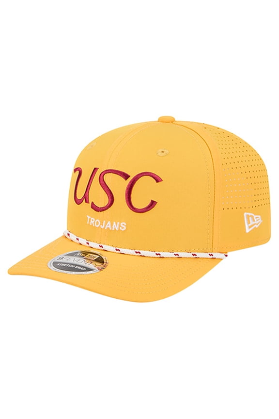 Men's New Era Gold USC Trojans Script Performance Rope 9SEVENTY Adjustable Hat