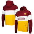 thumbnail image 1 of Men's New Era Gold Washington Commanders Colorblock Current Pullover Hoodie, 1 of 3