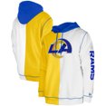 thumbnail image 1 of Men's New Era  Gold/White Los Angeles Rams Third Down Split Raglan Pullover Hoodie, 1 of 3