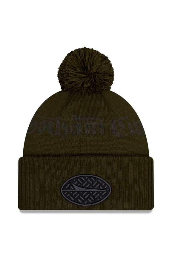 Men's New Era  Gotham Green New York Jets 2025 Rivalries Collection Sideline Cuffed Knit Hat with Pom