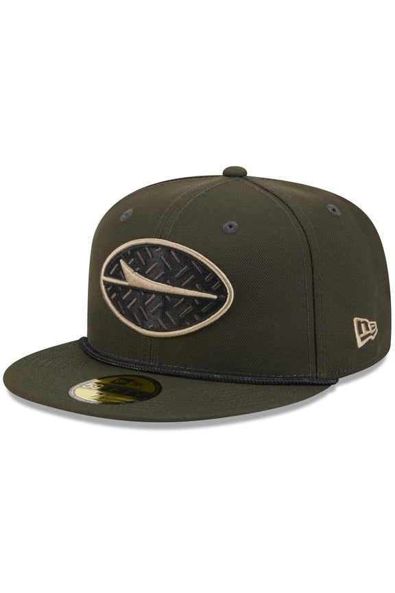 Men's New Era  Gotham Green New York Jets 2025 Rivalries Collection Sideline Rope 59FIFTY Fitted Hat