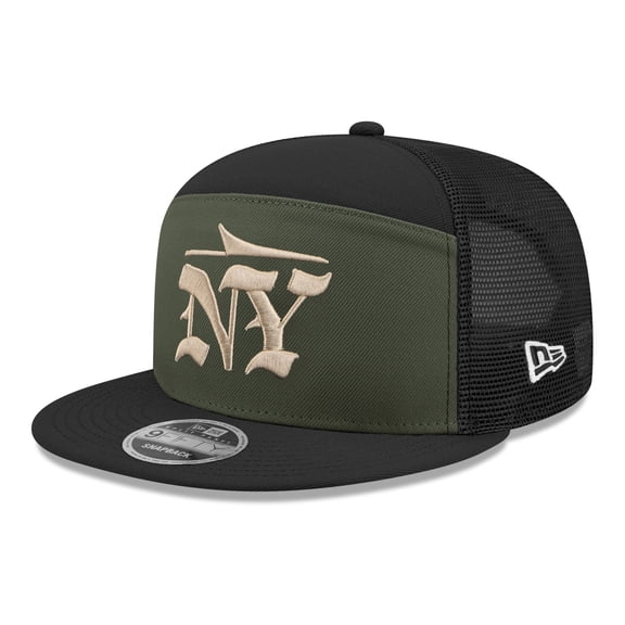 Men's New Era Gotham Green New York Jets 2025 Rivalries Collection Team Split Panel 9FIFTY Snapback Hat