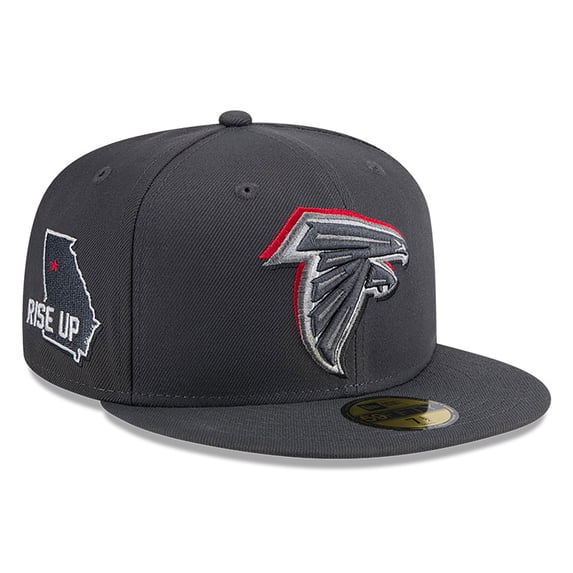 Men's New Era Graphite Atlanta Falcons Official 2024 NFL Draft On Stage 59FIFTY Fitted Hat