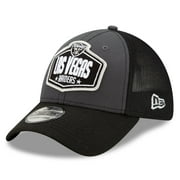 Men's New Era Graphite/Black Las Vegas Raiders 2021 NFL Draft Trucker 39THIRTY Flex Hat