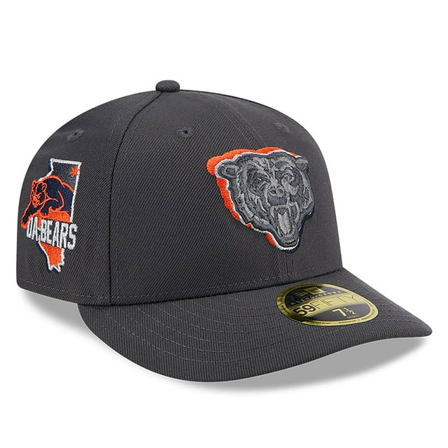 Men's New Era Graphite Chicago Bears 2024 NFL Draft Low Profile 59FIFTY