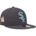 thumbnail image 1 of Men's New Era Graphite Chicago White Sox  Print Undervisor 59FIFTY Fitted Hat, 1 of 6