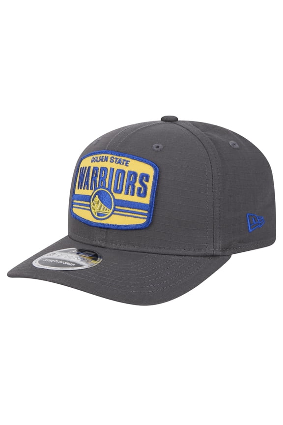 Men's New Era Graphite Golden State Warriors Team Elevated Patch 9SEVENTY Adjustable Hat