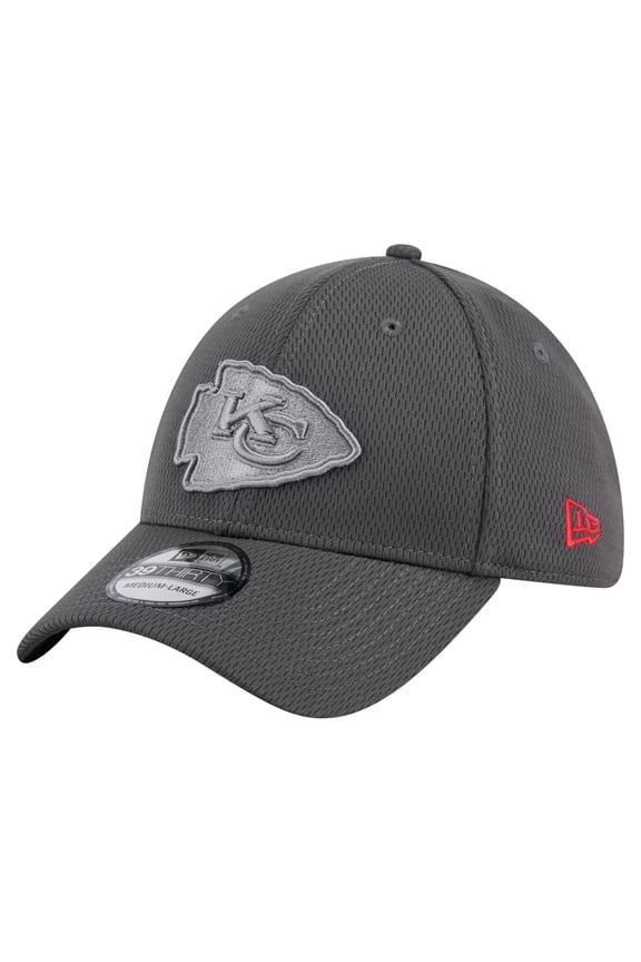 Men's New Era Graphite Kansas City Chiefs Main 39THIRTY Flex Hat