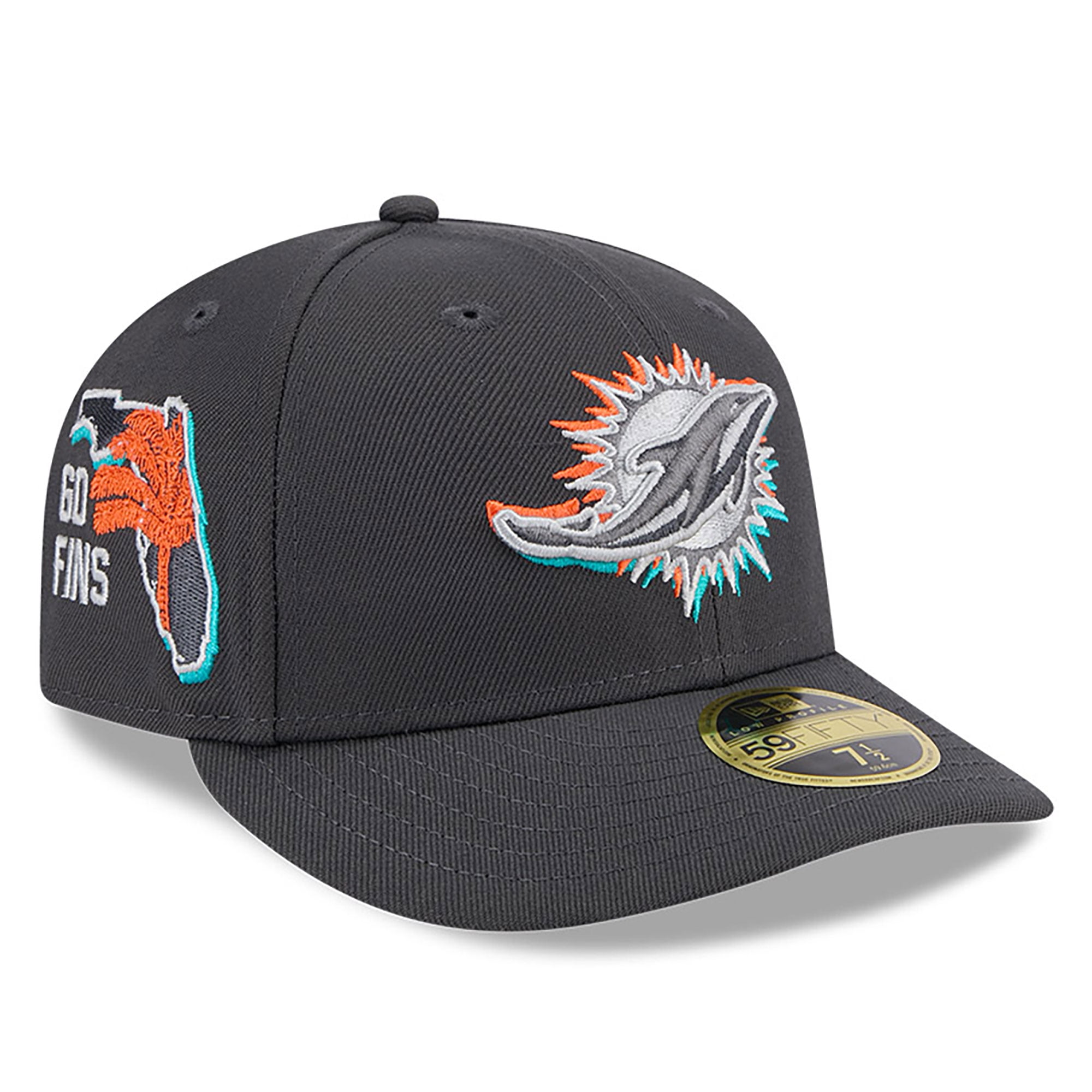 Men's New Era Graphite Miami Dolphins 2024 NFL Draft Low