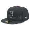 thumbnail image 1 of Men's New Era Graphite New York Mets 2024 City Connect 59FIFTY Fitted Hat, 1 of 6