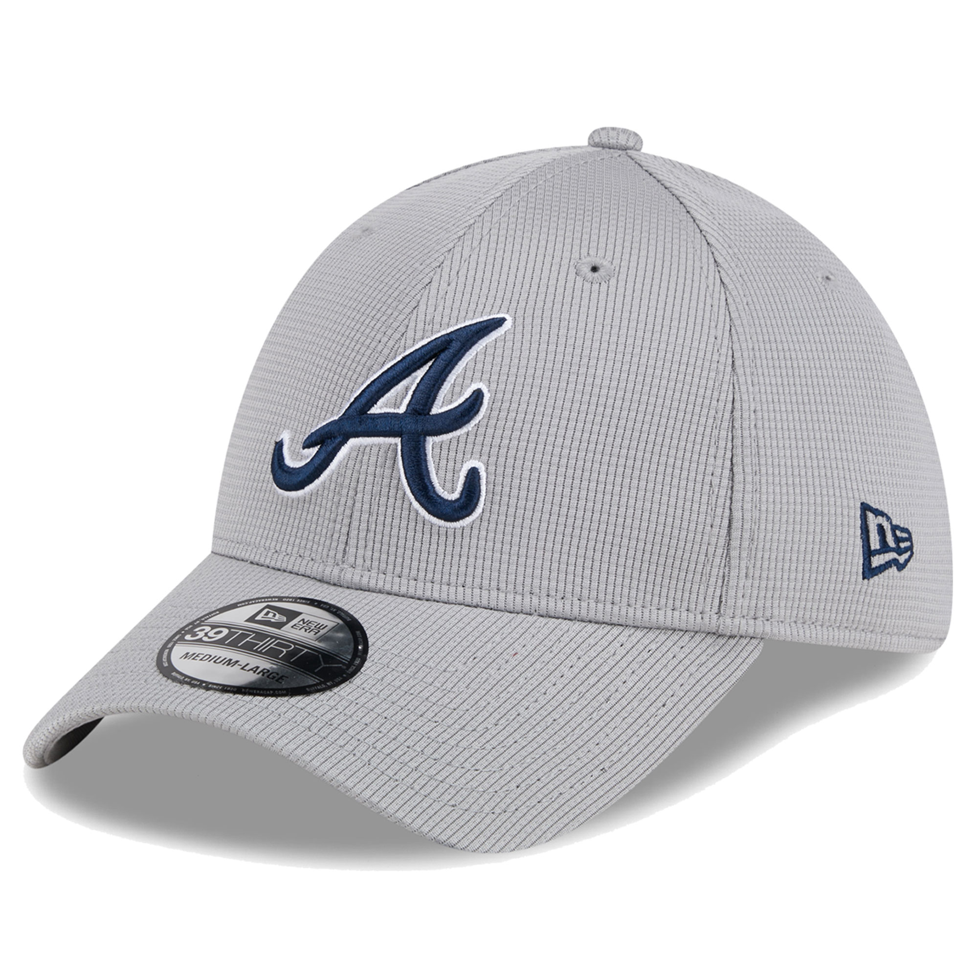 Men's New Era Gray Atlanta Braves Active Pivot 39THIRTY Flex Hat