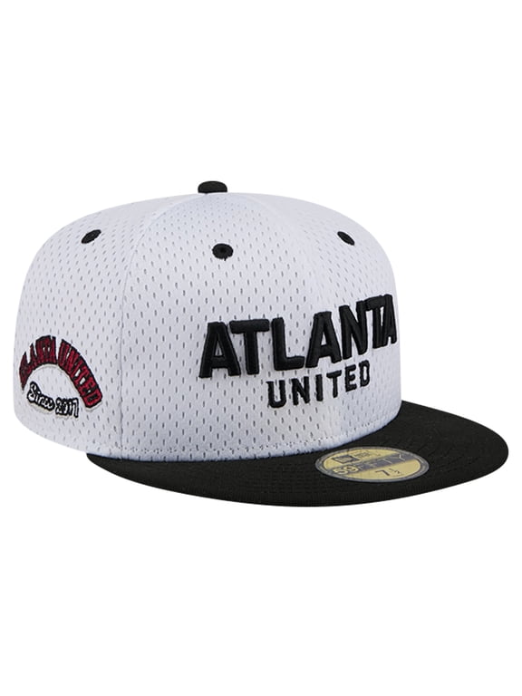Men's New Era Gray Atlanta United FC Throwback Mesh 59FIFTY Fitted Hat