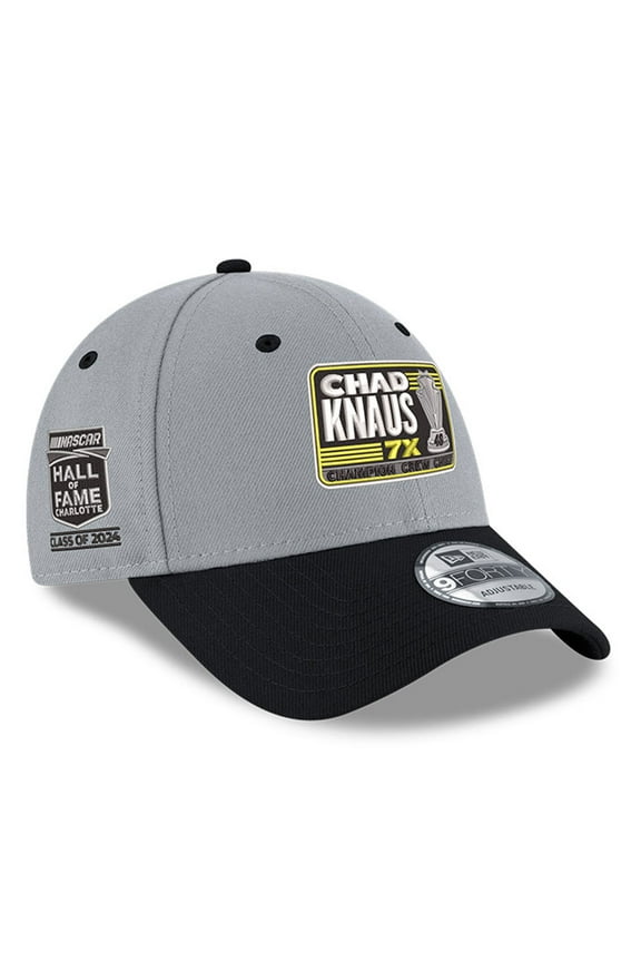 Men's New Era Gray/Black Chad Knaus NASCAR Hall of Fame Class of 2024 9FORTY Adjustable Hat