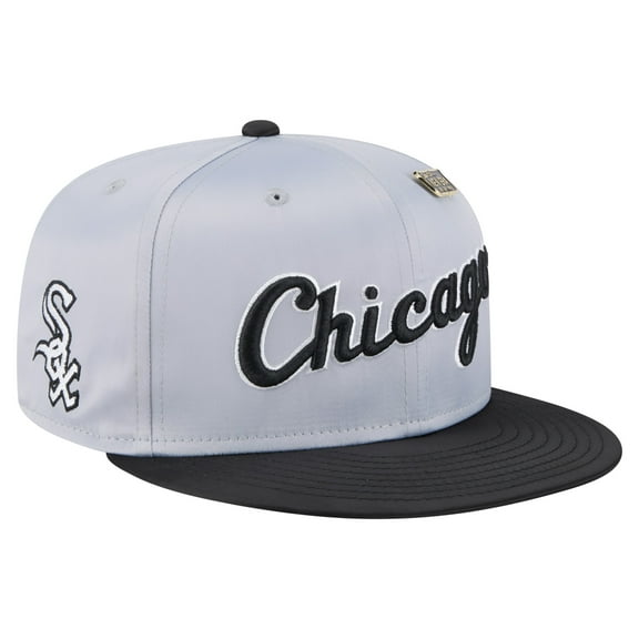 Men's New Era Gray/Black Chicago White Sox Satin 59FIFTY Fitted Hat