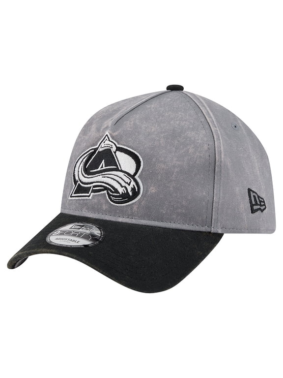 Men's New Era Gray/Black Colorado Avalanche Storm A-Frame 9FORTY Adjustable Hat