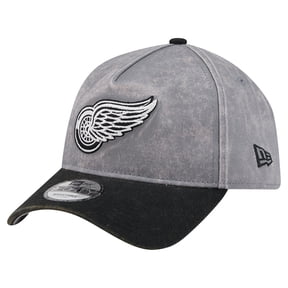 Men's New Era Gray/Black Detroit Red Wings Storm A-Frame 9FORTY Adjustable Hat