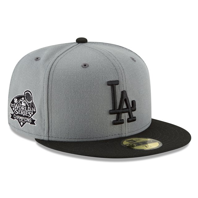 Men's New Era Gray/Black Los Angeles Dodgers 2024 World Series
