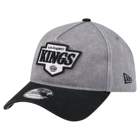 Men's New Era Gray/Black Los Angeles Kings Storm A-Frame 9FORTY Adjustable Hat