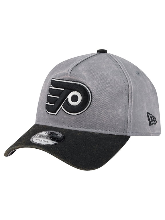 Men's New Era Gray/Black Philadelphia Flyers Storm A-Frame 9FORTY Adjustable Hat