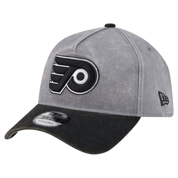 Men's New Era Gray/Black Philadelphia Flyers Storm A-Frame 9FORTY Adjustable Hat