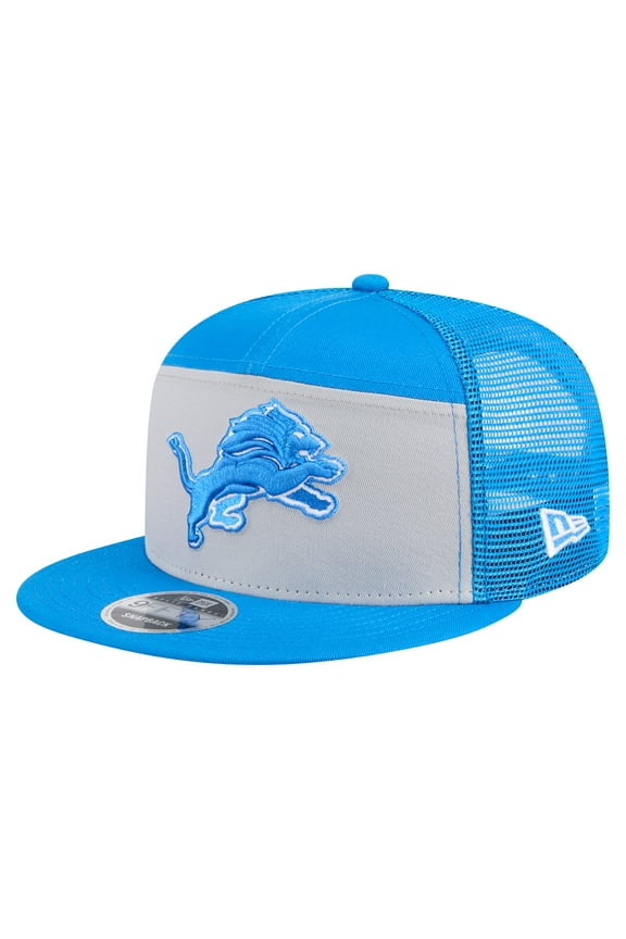 Men's New Era Gray/Blue Detroit Lions Outdoor Split Panel 9FIFTY Snapback Hat