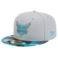 thumbnail image 1 of Men's New Era Gray Charlotte Hornets Active Color Camo Visor 59FIFTY Fitted Hat, 1 of 6