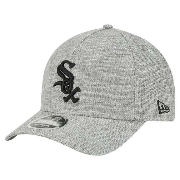 Men's New Era Gray Chicago White Sox Cotton Weave M-Crown A-Frame 9FORTY Adjustable Hat