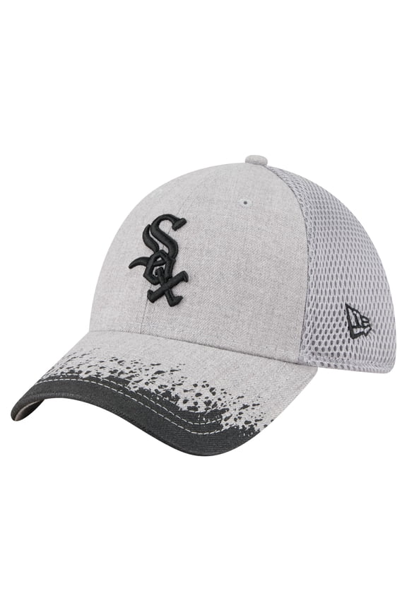 Men's New Era Gray Chicago White Sox Visor Paint Splatter 39THIRTY Flex Hat