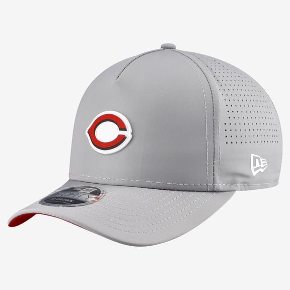 Men's New Era  Gray Cincinnati Reds Micro Logo 9FORTY M-Crown A-Frame Adjustable Hat