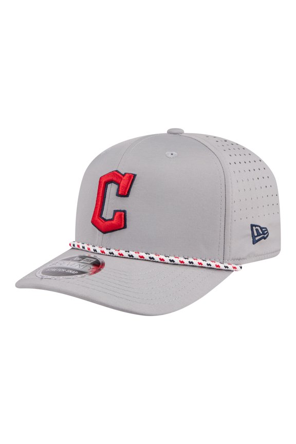 Men's New Era Gray Cleveland Guardians Sport Rope 9SEVENTY Adjustable Hat