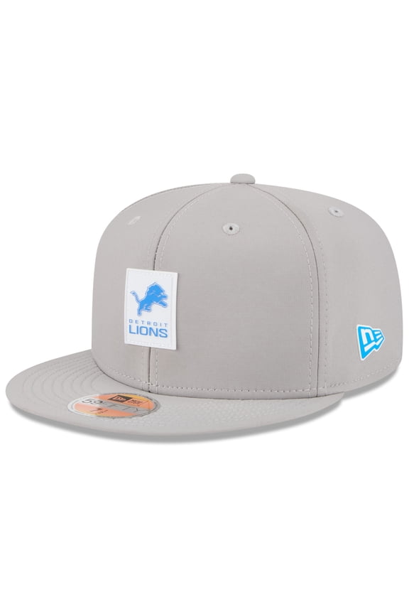 Men's New Era Gray Detroit Lions 2025 Sideline 59FIFTY Fitted Hat