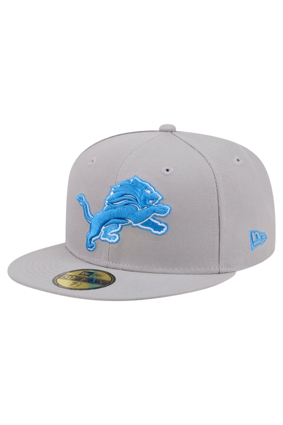 Men's New Era Gray Detroit Lions 59FIFTY Fitted Hat