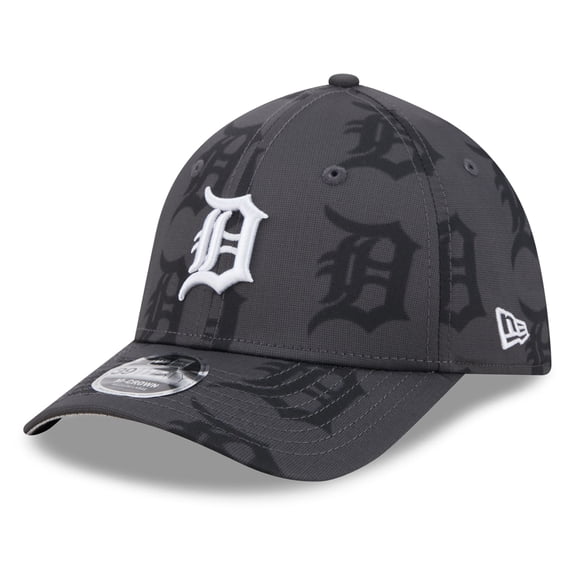 Men's New Era Gray Detroit Tigers Halftone 39THIRTY Flex Hat