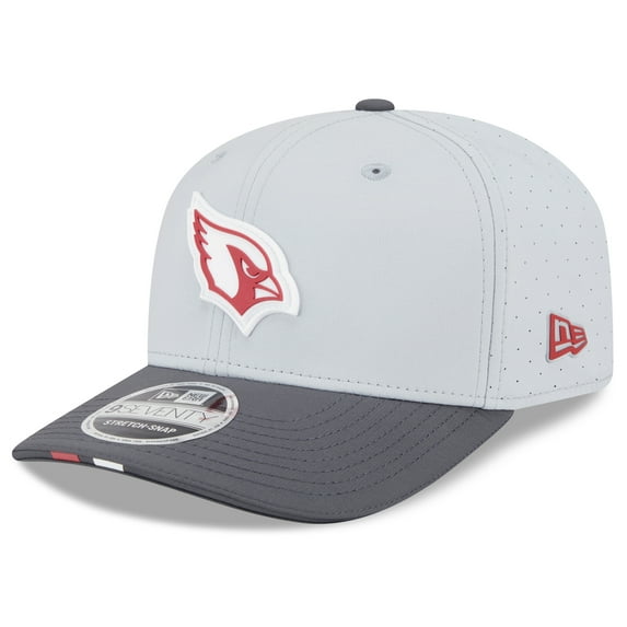 Men's New Era Gray/Graphite Arizona Cardinals 2025 NFL Training Camp 9SEVENTY Adjustable Hat