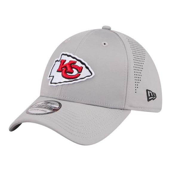 Men's New Era Gray Kansas City Chiefs Perforated 39THIRTY Flex Hat