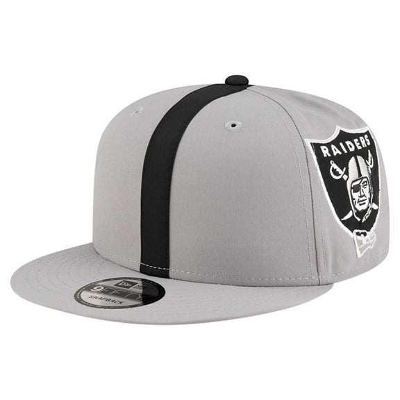 Men's New Era Gray Las Vegas Raiders Helmet 9FIFTY Snapback Hat