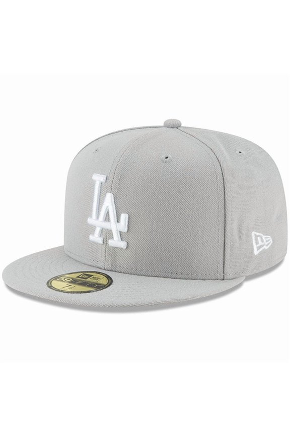 Men's New Era Gray Los Angeles Dodgers Fashion Color Basic 59FIFTY Fitted Hat