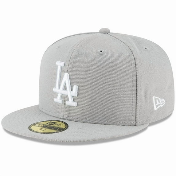 Men's New Era Gray Los Angeles Dodgers Fashion Color Basic 59FIFTY Fitted Hat